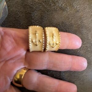 Gold Anchor Statement Earrings